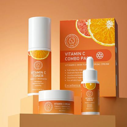 PERFECT CARE Vitamin C Skincare Set | Vitamin C Serum,Toner,Cream Set